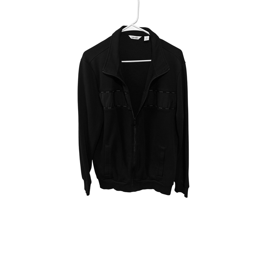 Calvin Klein Mens Black Full Zip Jacket‎ L/G Lightweight Casual